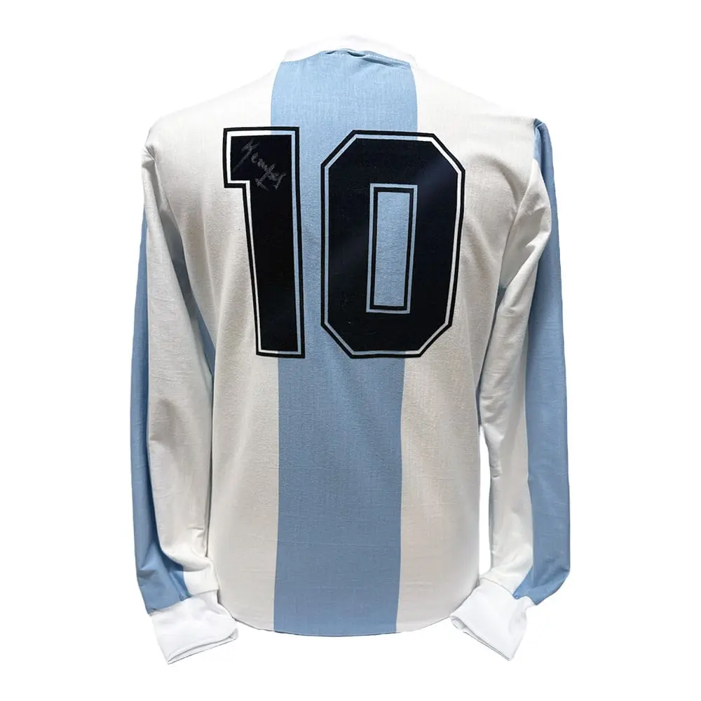 Mario Kempes signed 1978 Argentina number 10 shirt