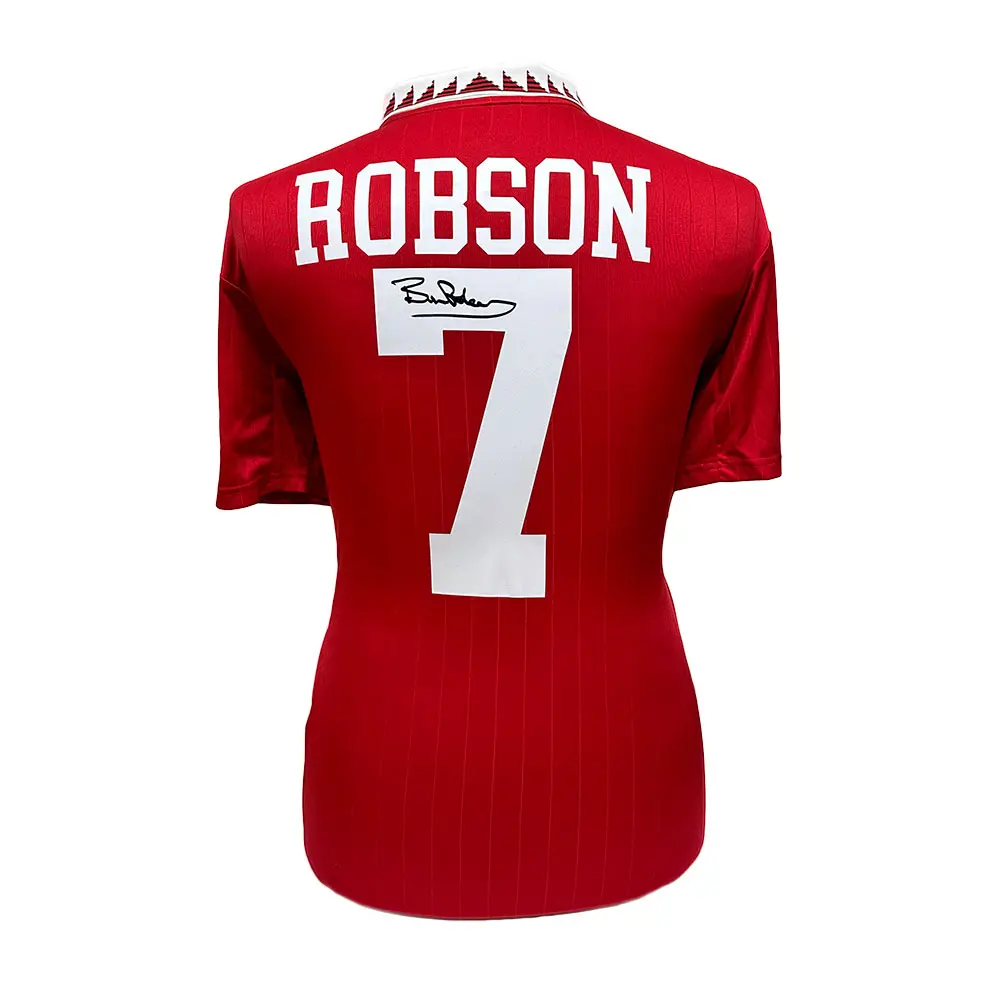 Bryan Robson signed Manchester United Home shirt
