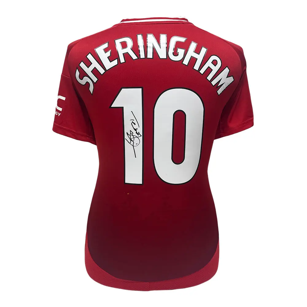 Teddy Sheringham signed Manchester United shirt